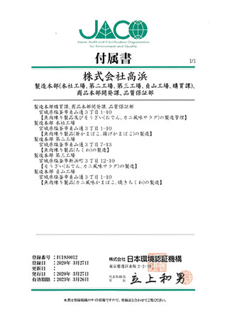 JACO 付属書