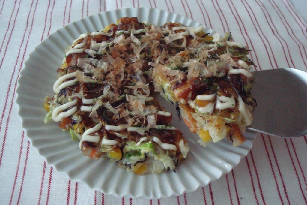 いか五目揚入りお好み焼き